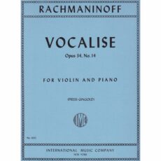 Rachmaninoff -- Vocalise, Op. 34, No. 14 for Violin and Piano