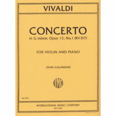 Vivaldi -- Concerto in G Minor, Op. 12, No. 1 for Violin and Piano