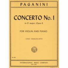 Paganini -- Concerto No. 1 in D Major, Op. 6 for Violin and Piano