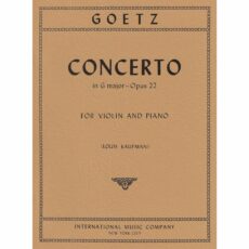 Goetz -- Concerto in G Major, Op. 22 for Violin and Piano