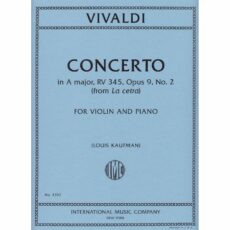 Vivaldi -- Concerto in A Major, Op. 9, No. 2 for Violin and Piano