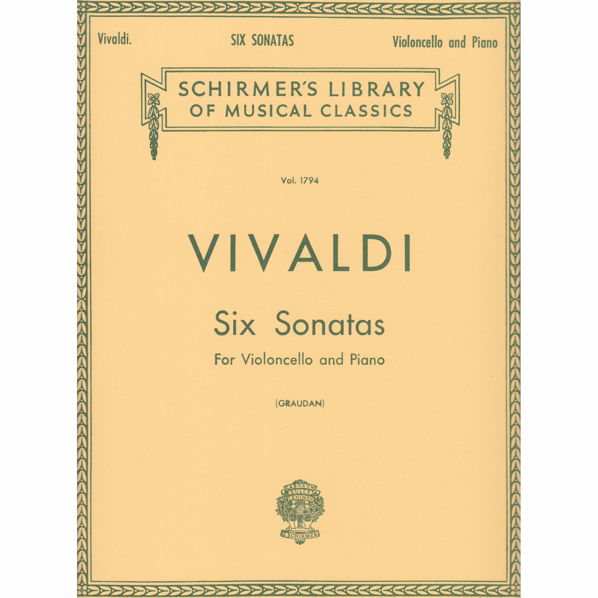 Vivaldi -- Six Sonatas for Cello and Piano