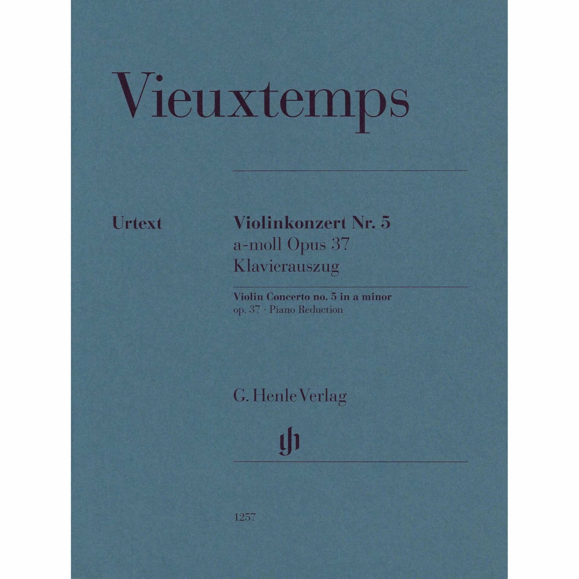 Vieuxtemps -- Concerto No. 5 in A Minor, Op. 37 for Violin and Piano