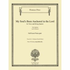 Price -- My Soul's Been Anchored in the Lord for Voice and String Quartet