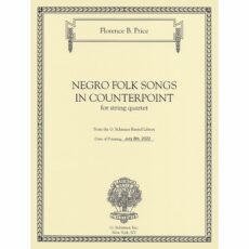 Price -- Negro Folk Songs in Counterpoint