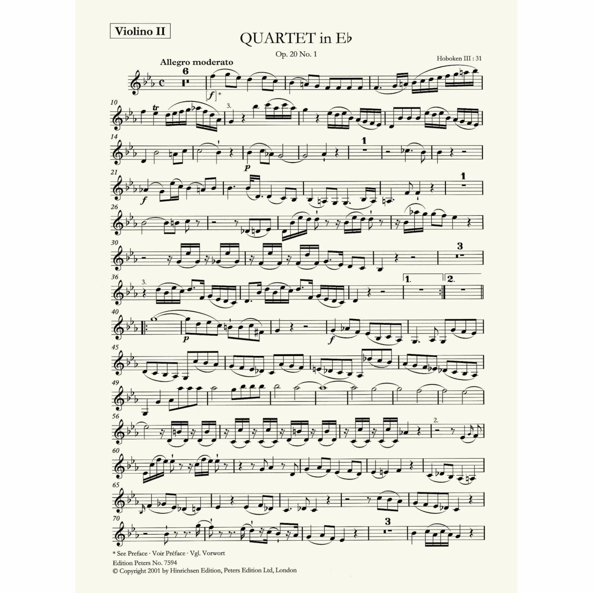 Sample: Violin II Part