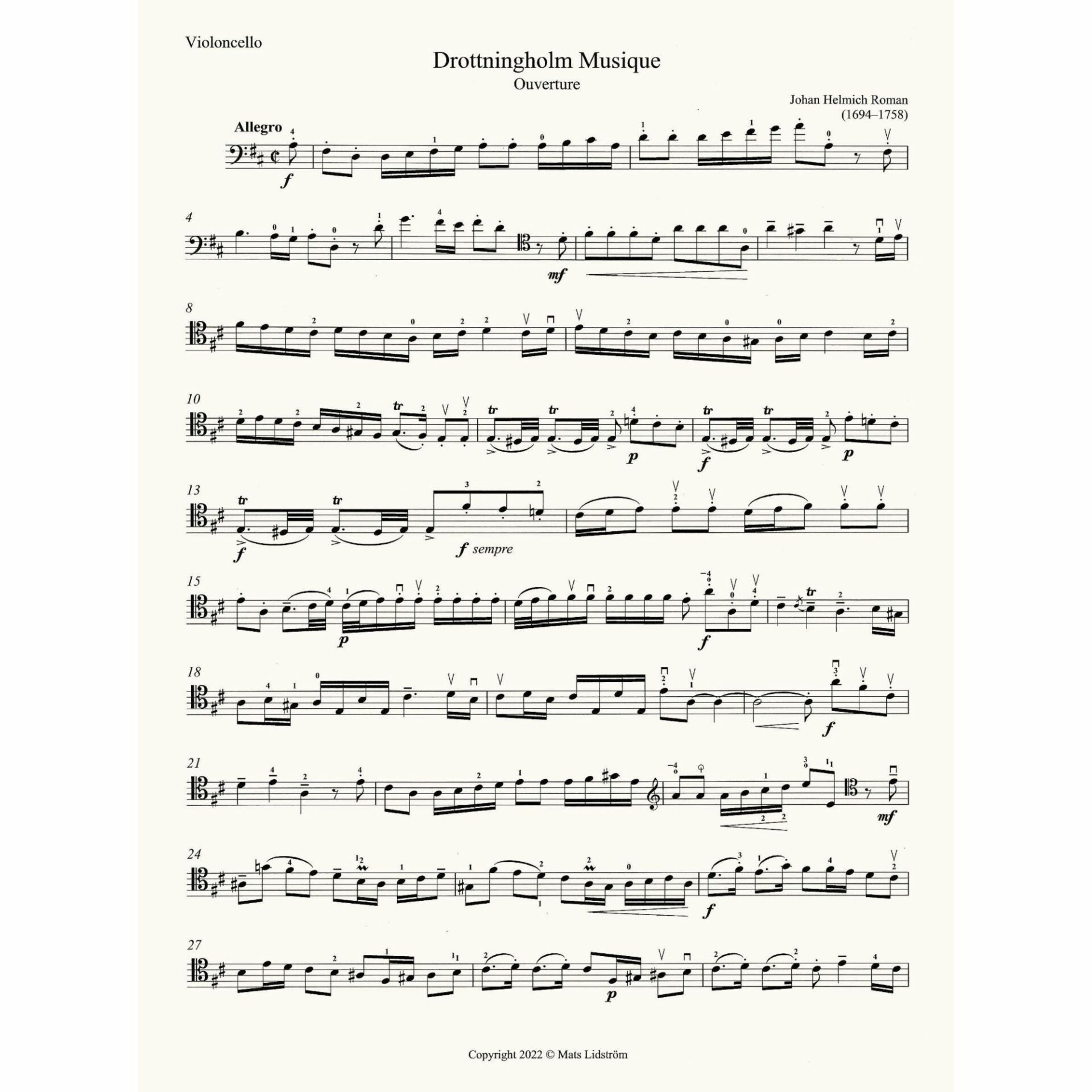 Sample: Cello Part
