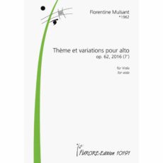 Mulsant -- Theme and Variations, Op. 62 for Solo Viola