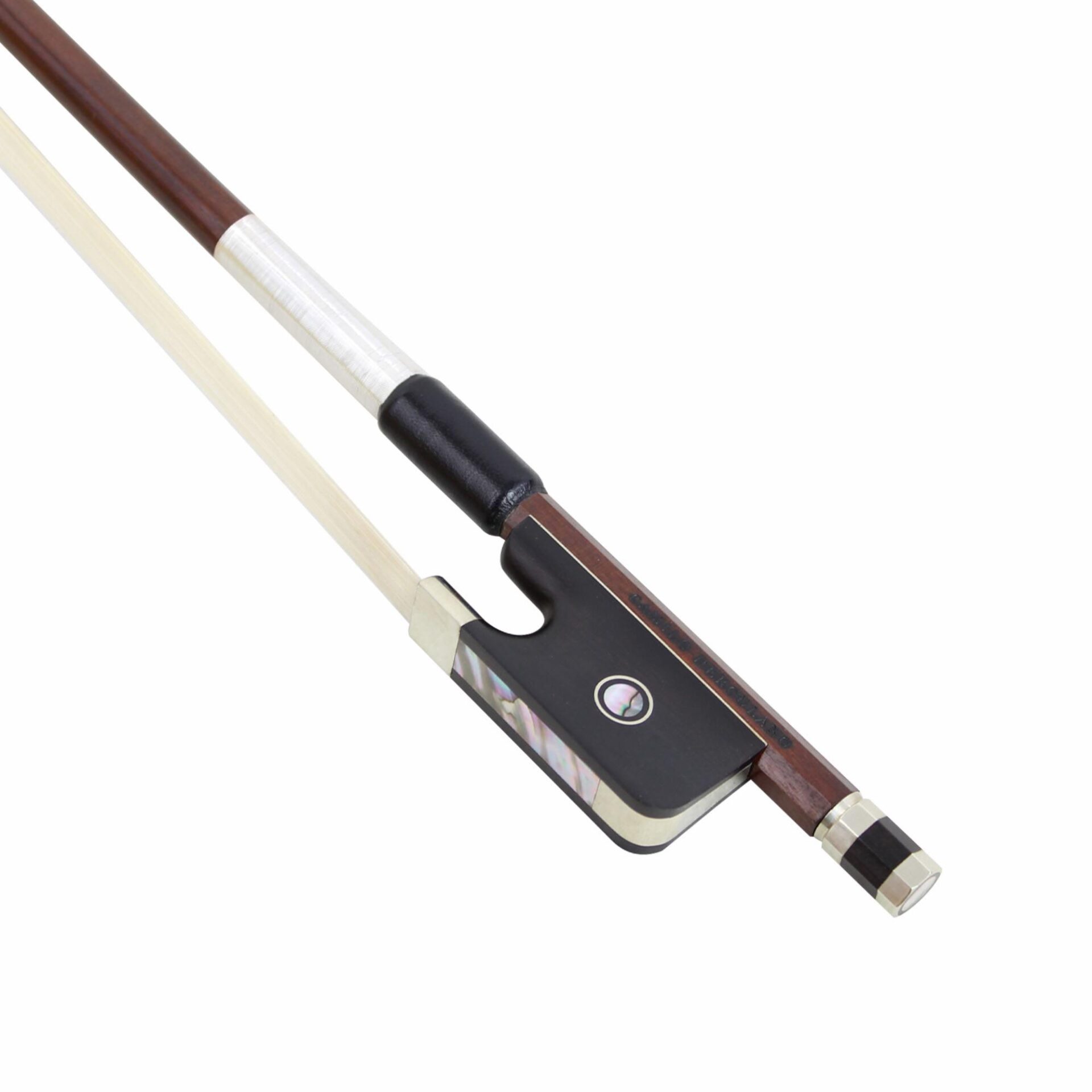 L'Archet IPE Fully mounted nickel Cello Bow
