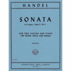 Handel -- Sonata in F Major, Op. 2, No. 3 for Two Violins (or Violin and Viola) and Piano