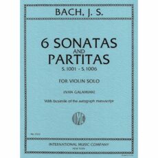 Bach -- 6 Sonatas and Partitas, S. 1001-S. 1006 for Solo Violin