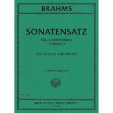 Brahms -- Sonatensatz (Scherzo), Op. post. for Violin and Piano