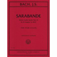 Bach -- Sarabande, from Cello Suite No. 6 in D Major, S. 1012 for Four Cellos