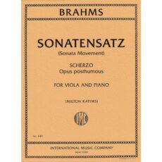 Brahms -- Sonatensatz (Scherzo), Op. post. for Viola and Piano