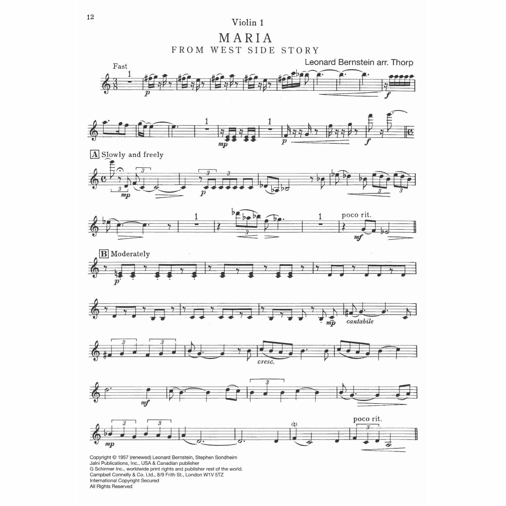 Sample: Vol. 2, Violin I (Pg. 12)