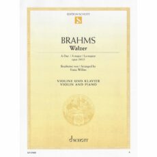 Brahms -- Waltz in A Major, Op. 39, No. 15 for Violin and Piano