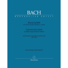 Bach -- Concerto in G Minor, BWV 1056 for Violin and Piano